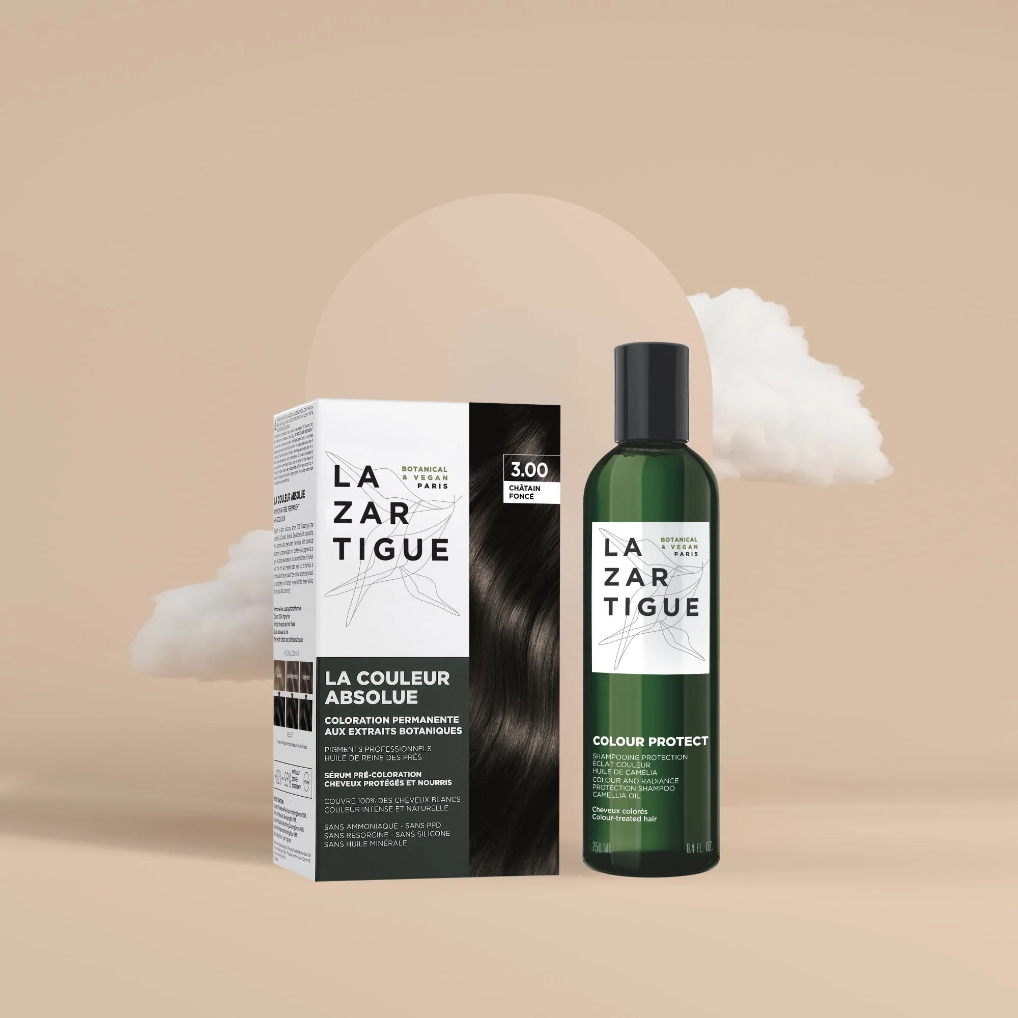 Duo coloration (coloration 3.00 & shampoing)