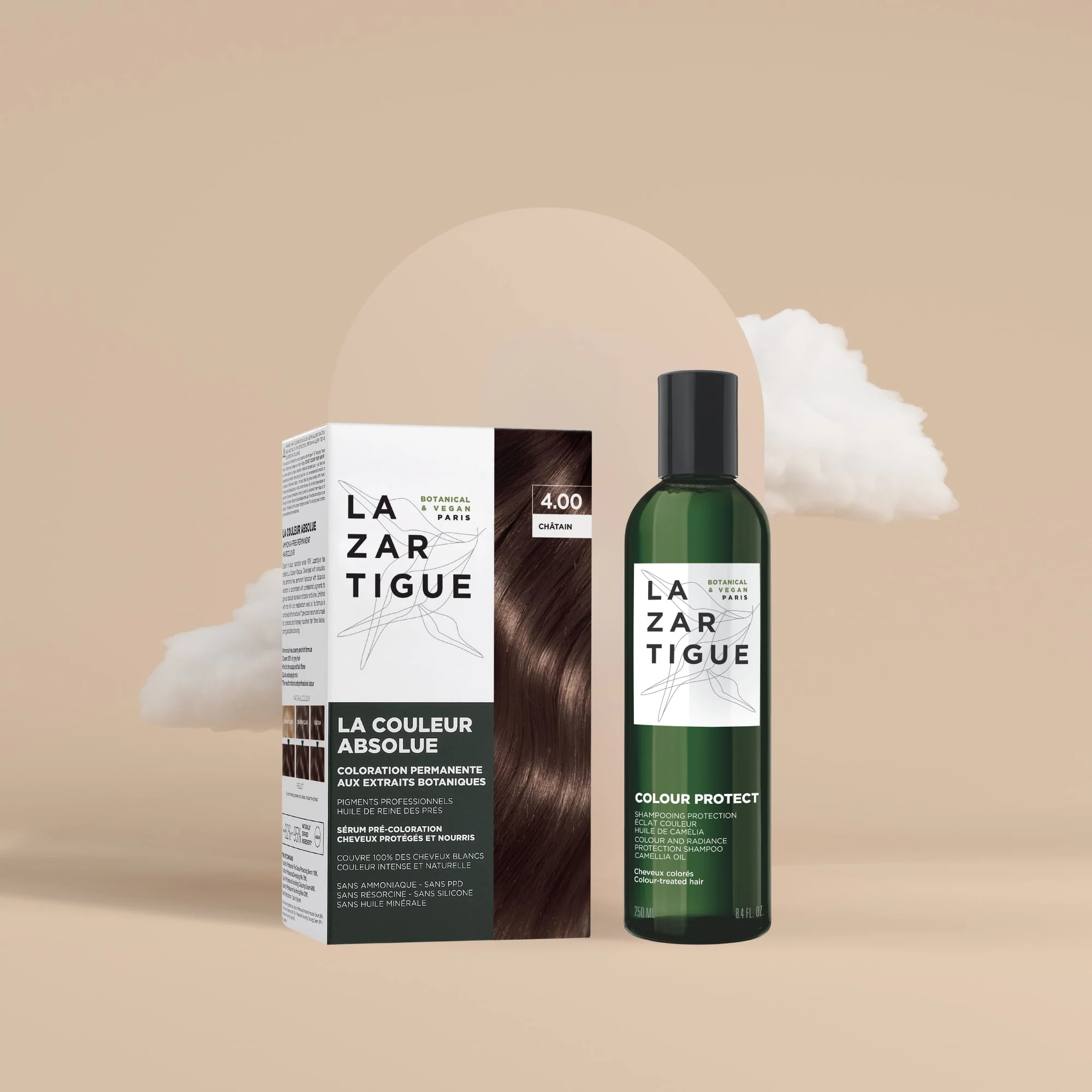 Duo coloration (coloration 4.00 & shampoing)