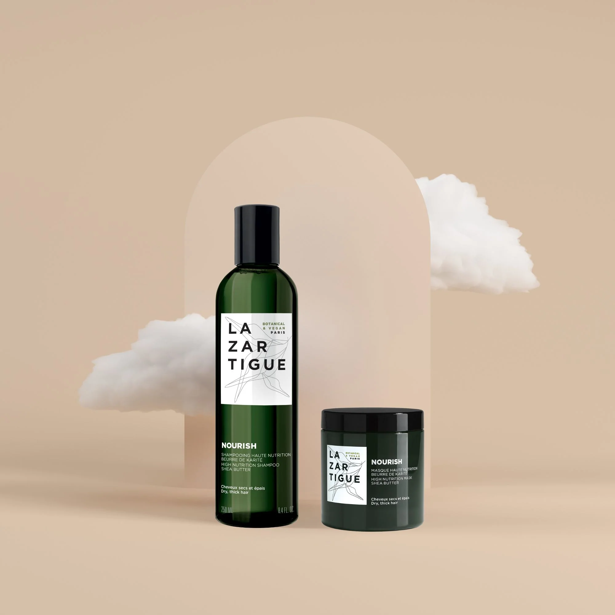 Duo cheveux secs & épais (Shampoing & masque)